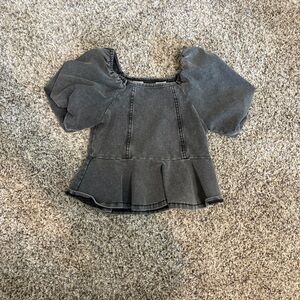 H&M Gray Denim Jeans shirt